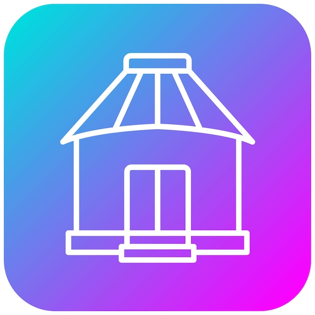 El icono vectorial de la yurta se puede usar para el conjunto de iconos del tipo de casas