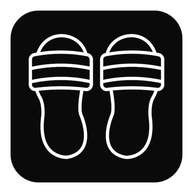 El icono vectorial de zapatillas se puede usar para el conjunto de iconos de comodidad