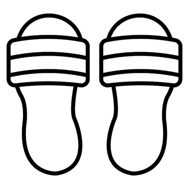 El icono vectorial de zapatillas se puede usar para el conjunto de iconos de comodidad