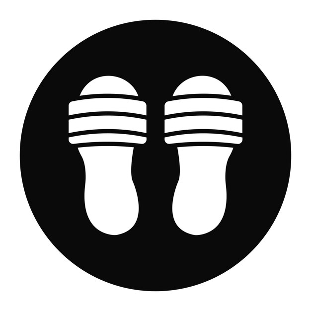 El icono vectorial de zapatillas se puede usar para el conjunto de iconos de comodidad