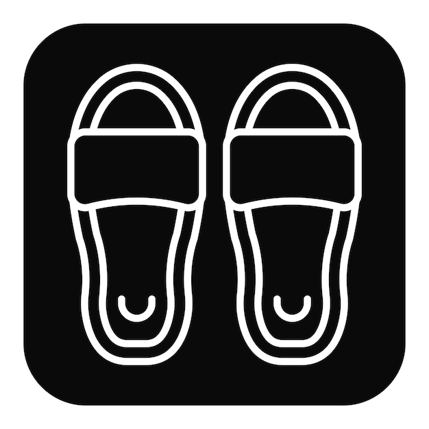 El icono vectorial de zapatillas se puede usar para el conjunto de iconos del spa