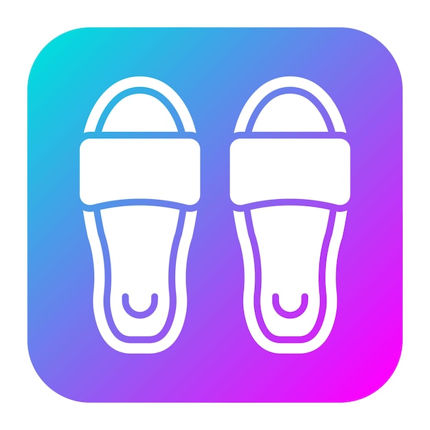 El icono vectorial de zapatillas se puede usar para el conjunto de iconos del spa
