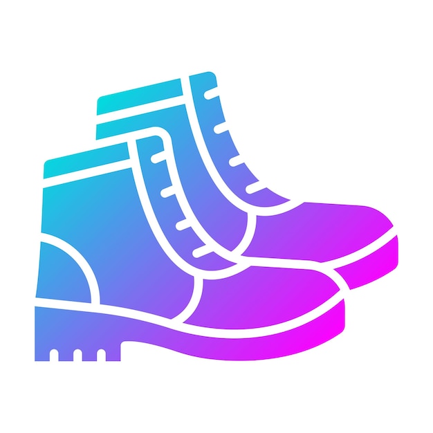 El icono vectorial de zapatos de construcción se puede utilizar para el conjunto de iconos de herramientas de construcción