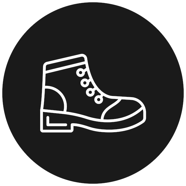 El icono vectorial de los zapatos de Dubai se puede usar para el iconset de Dubai