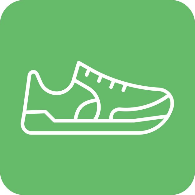 El icono vectorial de los zapatos de gimnasio se puede usar para el conjunto de iconos de Gimnasio