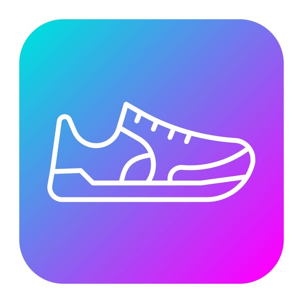 El icono vectorial de los zapatos de gimnasio se puede usar para el conjunto de iconos de Gimnasio