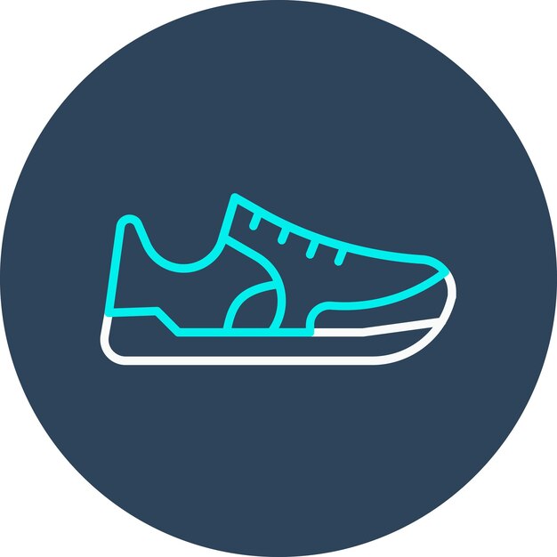 El icono vectorial de los zapatos de gimnasio se puede usar para el conjunto de iconos de Gimnasio