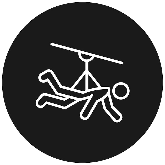El icono vectorial de Zipline se puede usar para el iconset de Dubai