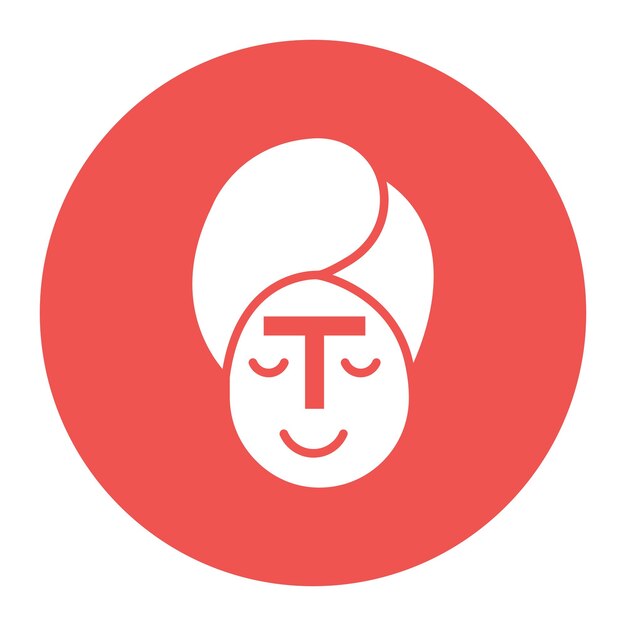 El icono vectorial de la zona T se puede utilizar para el conjunto de iconos de cuidado de la piel