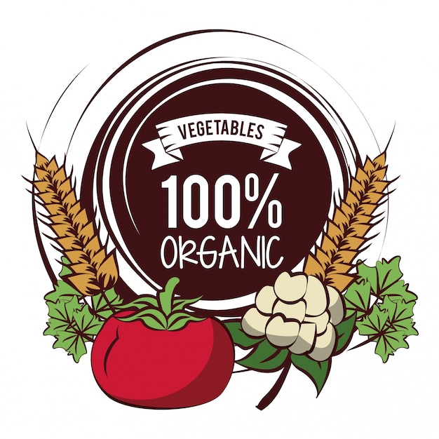 Icono de vegetales orgánicos