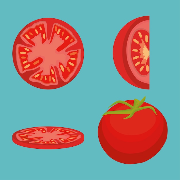 icono de vegetales de tomate