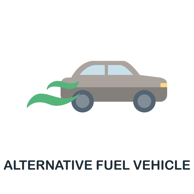 Vector icono de vehículo de combustible alternativo elemento simple de la colección de vehículos eléctricos icono creativo de vehículo de combustible alternativo para plantillas de diseño web, infografías y más