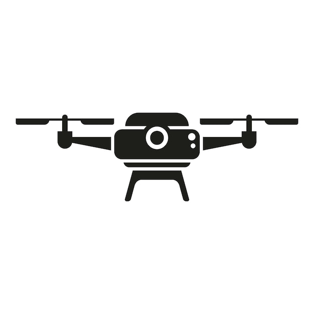 Icono de vehículo no tripulado de casa vector simple cámara de robot de video aérea Ai