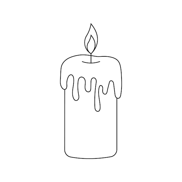 Icono de vela aislado de estilo plano ilustración vectorial