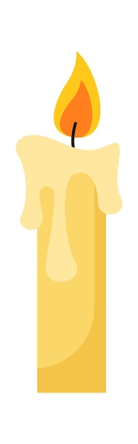 Icono de vela ardiente ilustración vectorial