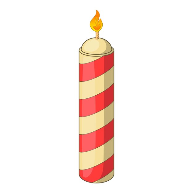 Icono de vela de color Ilustración de dibujos animados del icono vectorial de vela para el diseño web