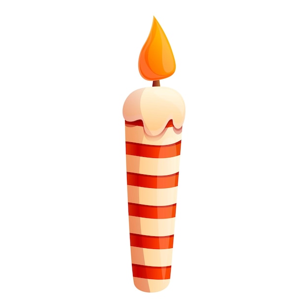 Icono de vela de cumpleaños creativo Icono vectorial de vela creativa para diseño web aislado sobre fondo blanco