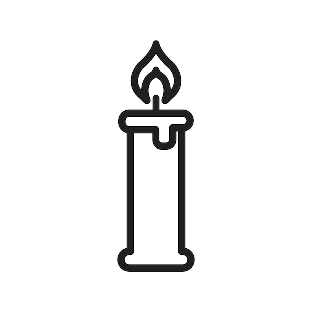 El icono de la vela es un signo de conjunto de contornos.