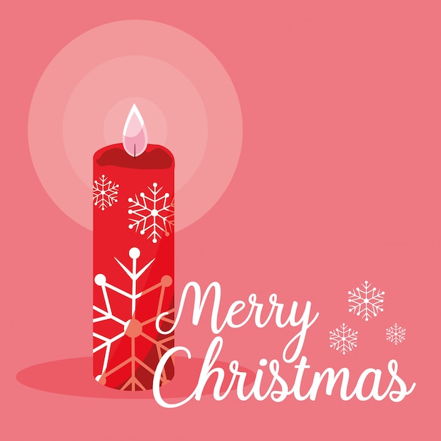 Icono de vela de navidad decorativo