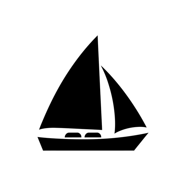 Ícono de velero Ilustración vectorial sencilla