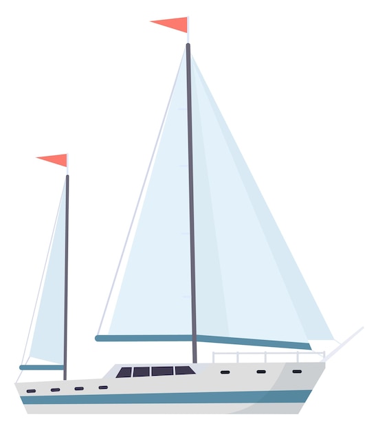 Icono de velero Símbolo de barco de yate de vela de color