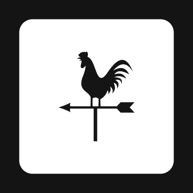 Icono de veleta en estilo simple sobre un fondo blanco
