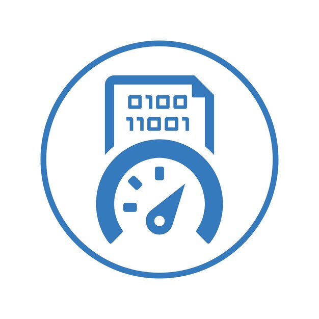 Icono de velocidad de generación Diseño de color azul