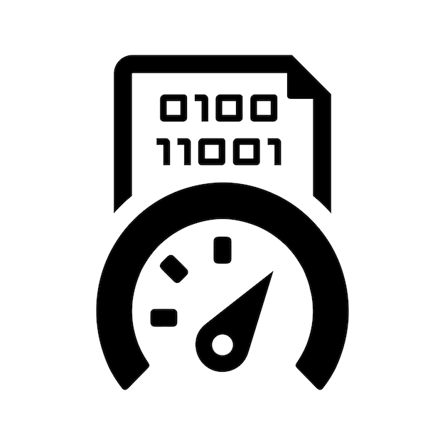 Icono de velocidad de generación Gráficos vectoriales negros