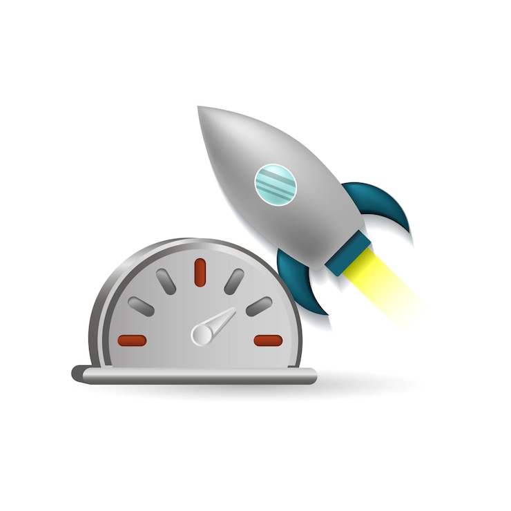 Vector ícono de velocidad ilustración 3d de la colección de rendimiento icono de velocidad 3d creativo para plantillas de diseño web infografías y más