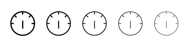 El icono del velocímetro es el signo del logotipo vectorial