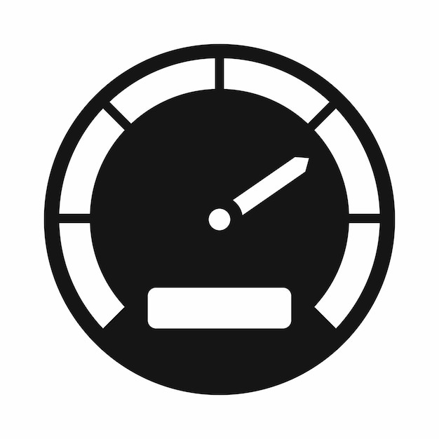 Icono de velocímetro en estilo simple ilustración vectorial aislada Símbolo de repuestos automáticos