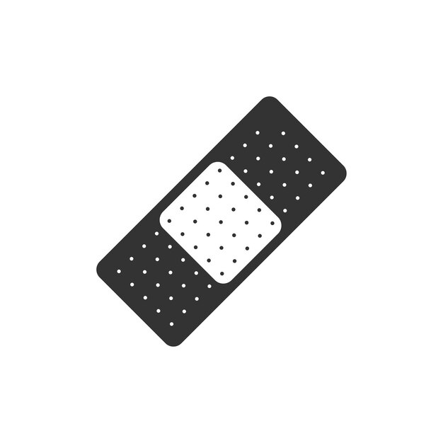 Icono de vendaje en blanco y negro
