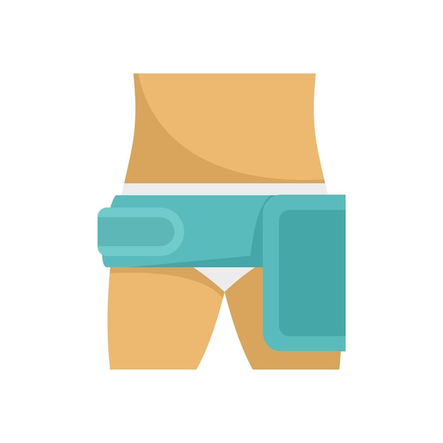 Icono de vendaje humano vector plano herido paciente hombre piel aislada