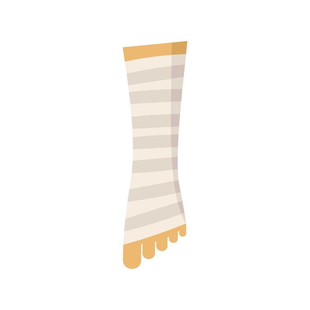 Icono de vendaje de pie vector plano Lesión por accidente Paciente de fractura aislado