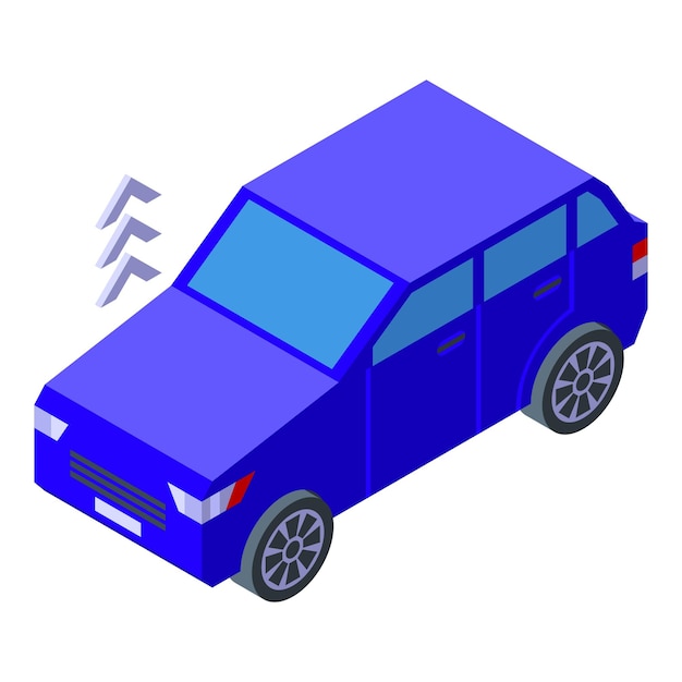 Icono de venta del mercado de automóviles vector isométrico economía del dólar