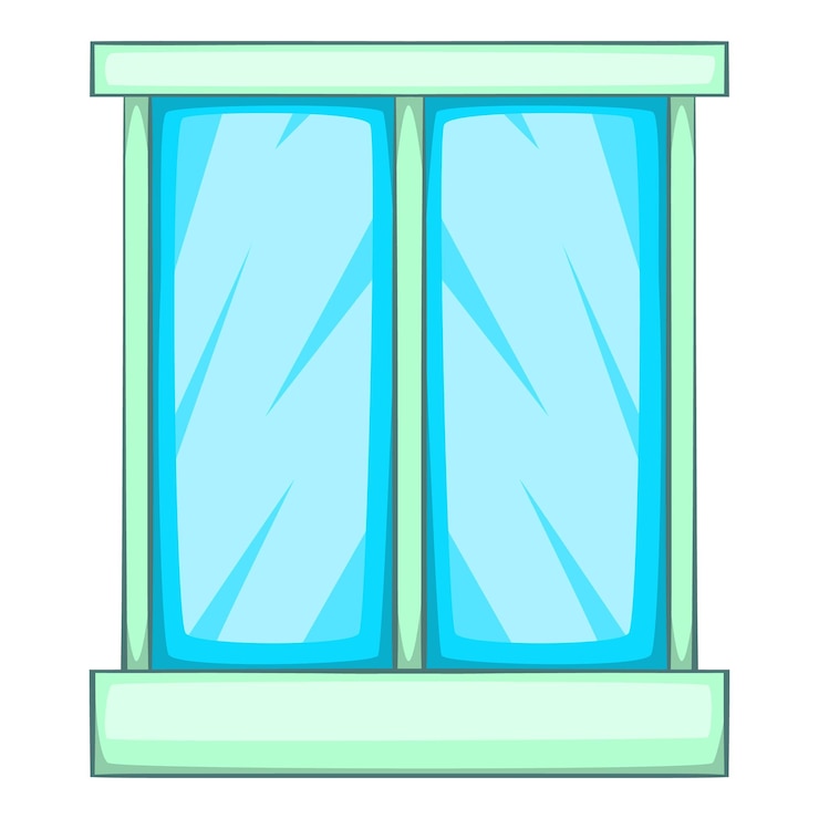 Vector icono de ventana ilustración de dibujos animados de icono de vector de ventana para web