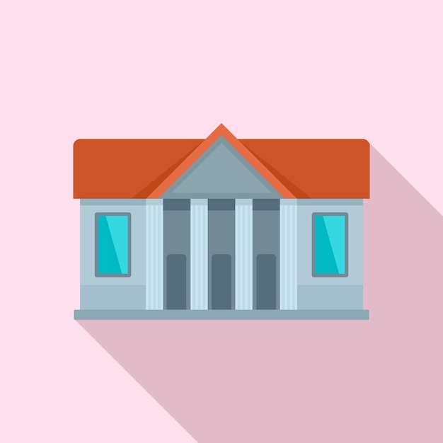 Icono de la ventana del juzgado Ilustración plana del ícono vectorial de la ventanilla del juzgado para el diseño web