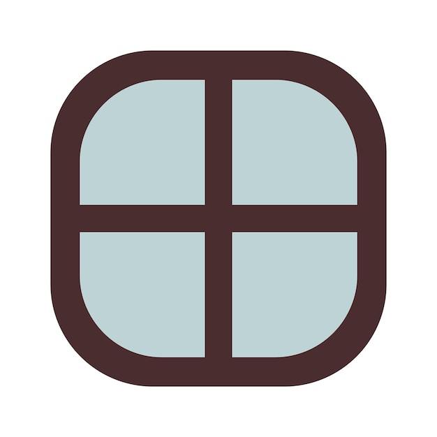 Icono de ventana rectangular redondeada