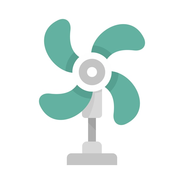 Icono de ventilador de aire fresco Ilustración plana del icono de vector de ventilador de aire fresco aislado sobre fondo blanco