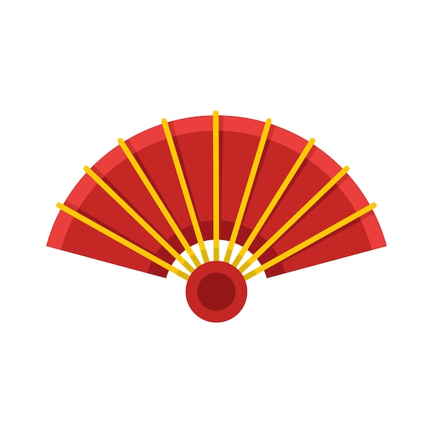 Icono de ventilador de mano abierta Ilustración plana del icono de vector de ventilador de mano abierta para diseño web