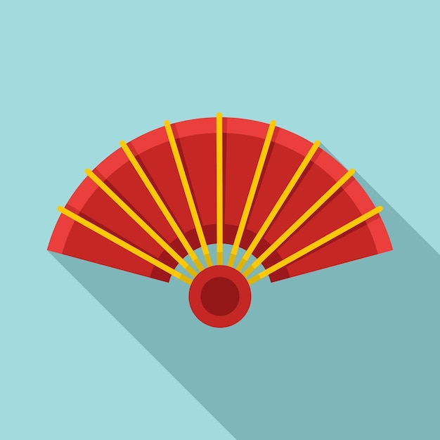 Icono de ventilador de mano abierta ilustración plana del ícono vectorial de ventilador a mano abierta para el diseño web