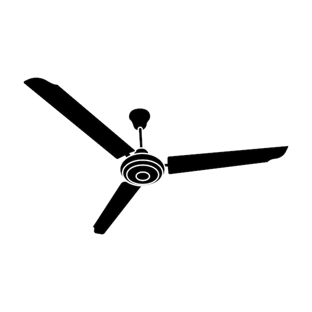 Icono de ventilador mínimo para enfriarse con aire fresco en el vector de verano caliente