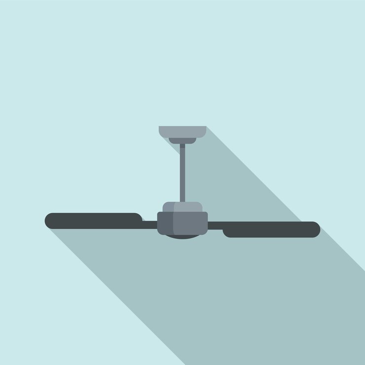 Vector icono del ventilador de ventilación de la habitación ilustración plana del icono de vector del ventilador de ventilación de la habitación para diseño web