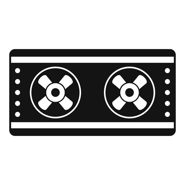 Icono de ventiladores de acondicionador exterior Ilustración sencilla del ícono vectorial del ventilador de acondicionado exterior para el diseño web aislado sobre fondo blanco