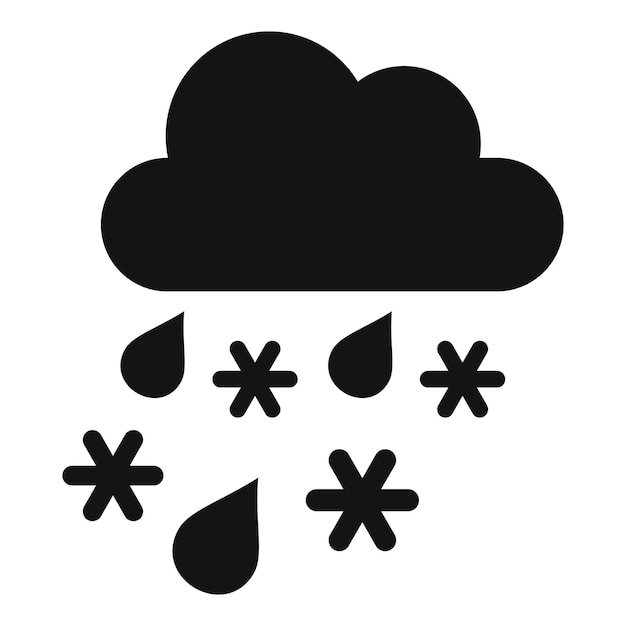 Icono de ventisca de temporada Ilustración simple del icono de vector de ventisca de temporada para diseño web aislado sobre fondo blanco