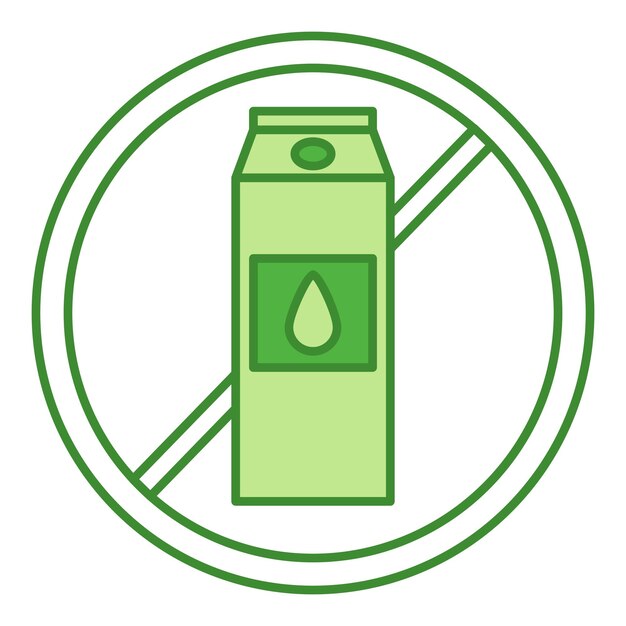 Icono verde sin lactosa