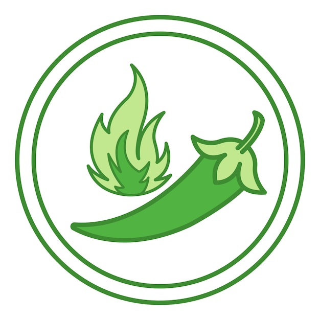 Icono verde y picante