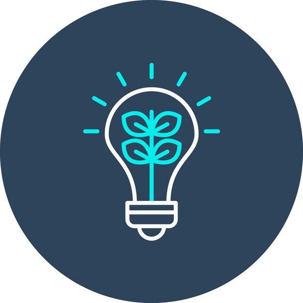 El icono verde del vector de energía se puede utilizar para el conjunto de iconos de tecnología