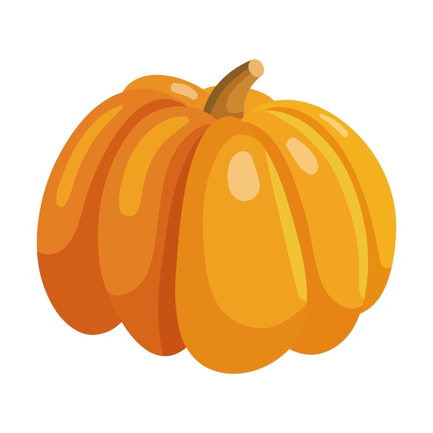 Icono de verdura de calabaza aislado sobre un fondo blanco