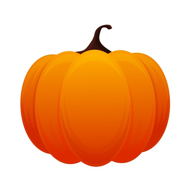 Icono de verdura de calabaza aislado sobre un fondo blanco